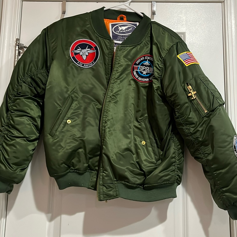 Green boys bomber jacket